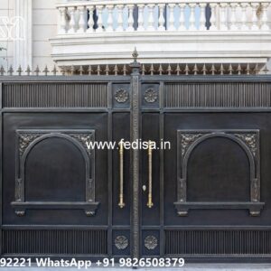Farm House Gate Design, Boundary Wall Design With Gate Swing Gates And Sliding Gates