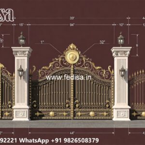 House Boundary Wall Main Gate Design, Wall And Gate Design Swing Gates And Sliding Gates