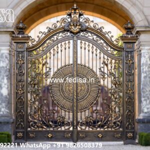 Gate Design In Iron, Boundary Main Gate Design Swing Gates And Sliding Gates