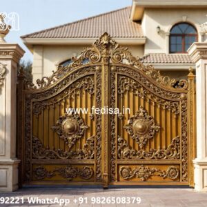 Steel Gate Design Double Door, 10 Feet Main Gate Design Swing Gates And Sliding Gates