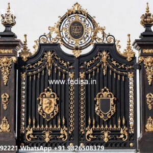 Steel Gate Design Double Door, Wall Compound Grill Design Swing Gates And Sliding Gates