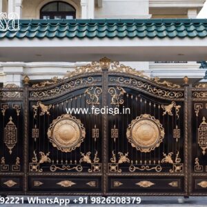 Gate Design In Iron, Sliding Gate With Small Gate Swing Gates And Sliding Gates