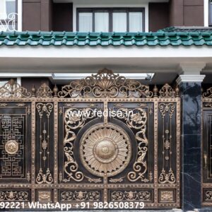 House Boundary Wall Main Gate Design, Main Gate Design 8 Feet Swing Gates And Sliding Gates