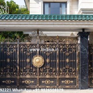 Steel Gate Design Double Door, House Compound Gate Swing Gates And Sliding Gates