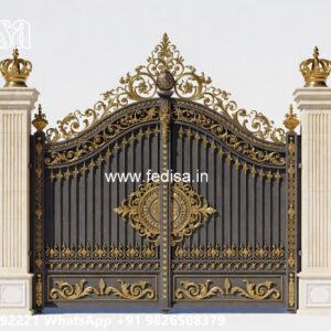 Steel Gate Design Double Door, Modern Simple Gate Design Swing Gates And Sliding Gates