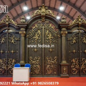 House Boundary Wall Main Gate Design, Steel Gate With Hpl Sheet Swing Gates And Sliding Gates