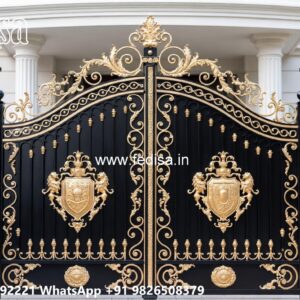 Farm House Gate Design, Main Gate With Mini Gate Swing Gates And Sliding Gates