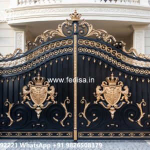 Main Gate Design 2026 Simple, Compound Wall With Grill Design Swing Gates And Sliding Gates