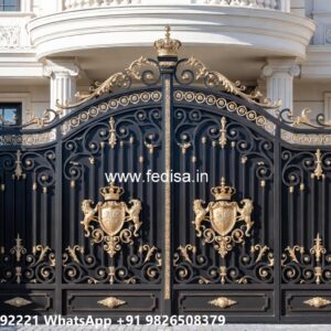 Steel Gate Design Double Door, Entrance Gate Pillar Design Swing Gates And Sliding Gates
