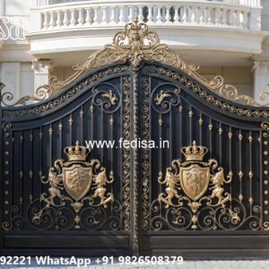 Steel Gate Design Double Door, Home Main Gate Pillar Design Swing Gates And Sliding Gates