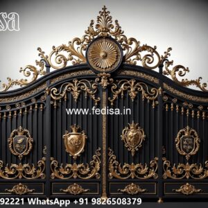 Lohe Ke Gate Ka Design, Gate Grey Colour Swing Gates And Sliding Gates