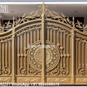 Steel Gate Design Double Door, Front Single Gate Design Swing Gates And Sliding Gates