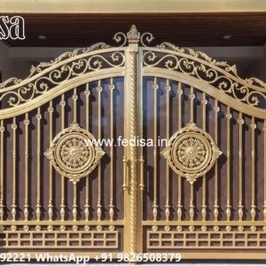 Lohe Ke Gate Ka Design, Grey Colour Gate Design Swing Gates And Sliding Gates