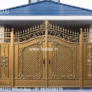 Main Gate Design 2026 Simple, Main Gate With Small Door Swing Gates And Sliding Gates