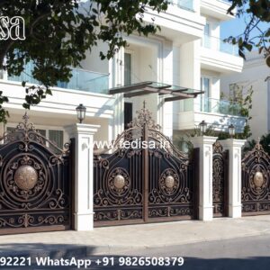 Foldable Gate Design, Boundary Wall Design With Gate Swing Gates And Sliding Gates