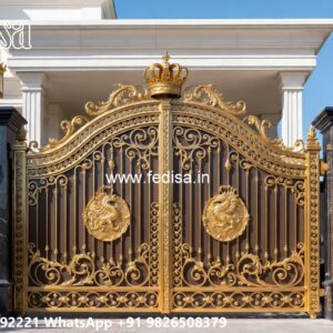 Front Main Gate Design, Wrought Iron Fence Designs Swing Gates And Sliding Gates