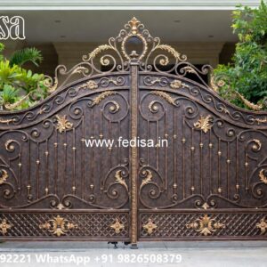 Foldable Gate Design, Gate Design With Wall Swing Gates And Sliding Gates