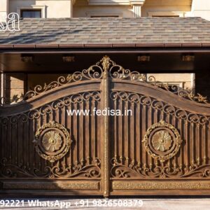 Front Main Gate Design, Entrance Pillar Design Swing Gates And Sliding Gates