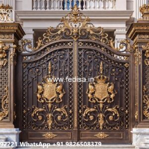 Gate Wall Design For House, Design Of Boundary Wall With Gate Swing Gates And Sliding Gates