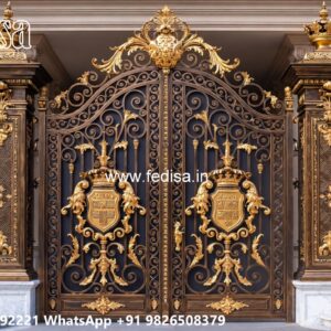 Front Main Gate Design, Iron Gate Design Double Door Swing Gates And Sliding Gates