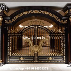 Fence Door Design, Simple Iron Gate Design For House Swing Gates And Sliding Gates