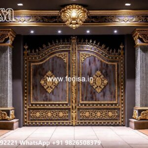 Modern House Gate Design, Compound Wall With Grill Design Swing Gates And Sliding Gates