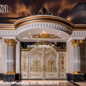 Front Door Grill Gate, Round Main Gate Design Swing Gates And Sliding Gates