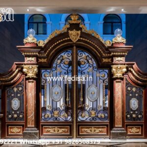 Front Main Gate Design, Compound Wall Single Gate Design Swing Gates And Sliding Gates