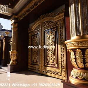 Front Main Gate Design, Double Entry Gate Swing Gates And Sliding Gates