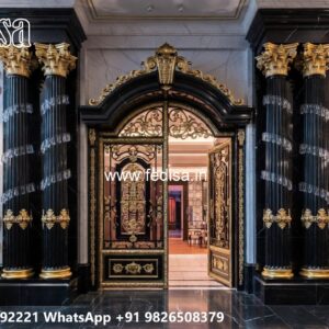 Angle Bar Gate Design, Aluminium Main Gate Design Residential Gate-wpc Wood Gate
