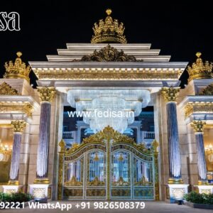 Round Gate Design, Lohe Ke Pipe Gate Residential Gate-wpc Wood Gate