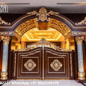 Small Gate Design For Home, Makan Ke Gate Ki Design Residential Gate-wpc Wood Gate