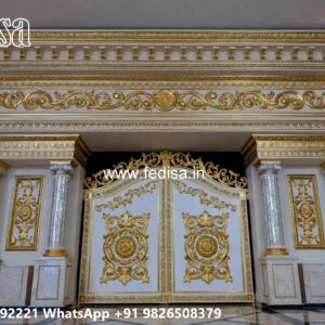 House Gate Design 2068, One Side Gate Design Residential Gate-wpc Wood Gate