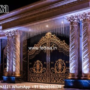 Angle Bar Gate Design, Single Gate Design Steel Residential Gate-wpc Wood Gate