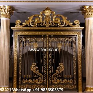 Latest Main Gate Design, Square Pipe Gate Simple Design Residential Gate-wpc Wood Gate