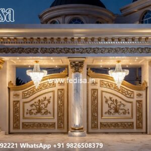 Front Gate Grill Design, Fancy Main Gate Design Residential Gate-wpc Wood Gate