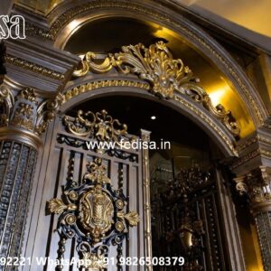 Iron Pipe Gate Design, Modern Wrought Iron Fence Residential Gate-wpc Wood Gate