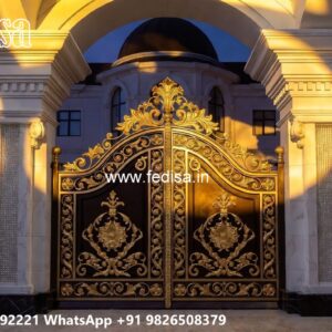 Front Gate Grill Design, Iron Steel Gate Design Residential Gate-wpc Wood Gate