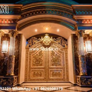 Round Gate Design, Main Gate Steel Door Design Residential Gate-wpc Wood Gate