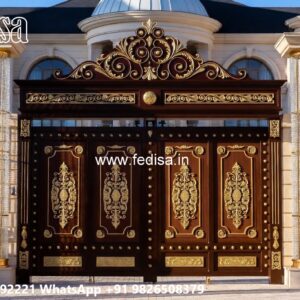 Front Gate Grill Design, Simple Main Gate Design 2026 Residential Gate-wpc Wood Gate