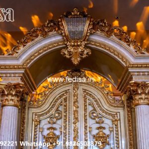 Round Gate Design, Gate Design With Wall Residential Gate-wpc Wood Gate