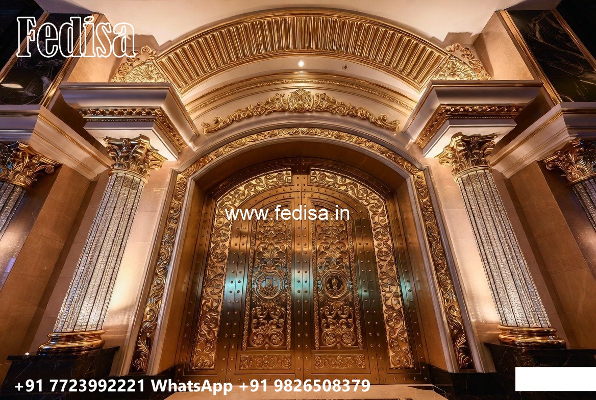 Front Gate Grill Design, Gate And Wall Design For House Residential Gate-wpc Wood Gate