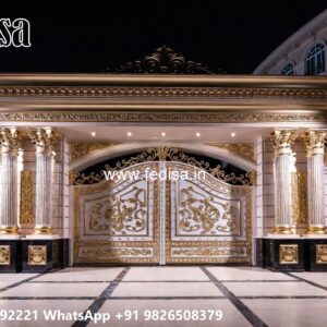 House Gate Design 2086, Gate Design Single Residential Gate-wpc Wood Gate
