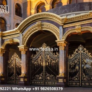 Angle Bar Gate Design, Front Wall Gate Design Residential Gate-wpc Wood Gate