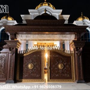 Front Gate Grill Design, Main Gate Upper Grill Design Residential Gate-wpc Wood Gate