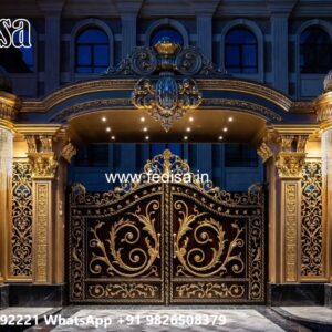 Iron Pipe Gate Design, Louver Gate Design Residential Gate-wpc Wood Gate