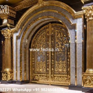 Front Gate Grill Design, Main Gate Design 5 Feet Residential Gate-wpc Wood Gate