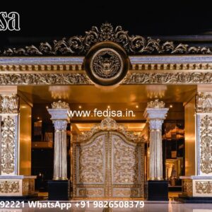 House Gate Design 2096, Gate Slope Design Residential Gate-wpc Wood Gate