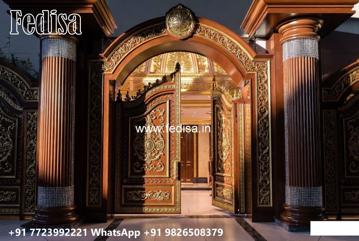 Angle Bar Gate Design, 9 Feet Gate Design Residential Gate-wpc Wood Gate