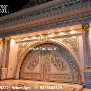 Front Gate Grill Design, Steel Gate Laser Cutting Design Residential Gate-wpc Wood Gate